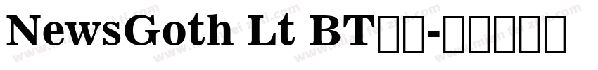 NewsGoth Lt BT免费字体转换